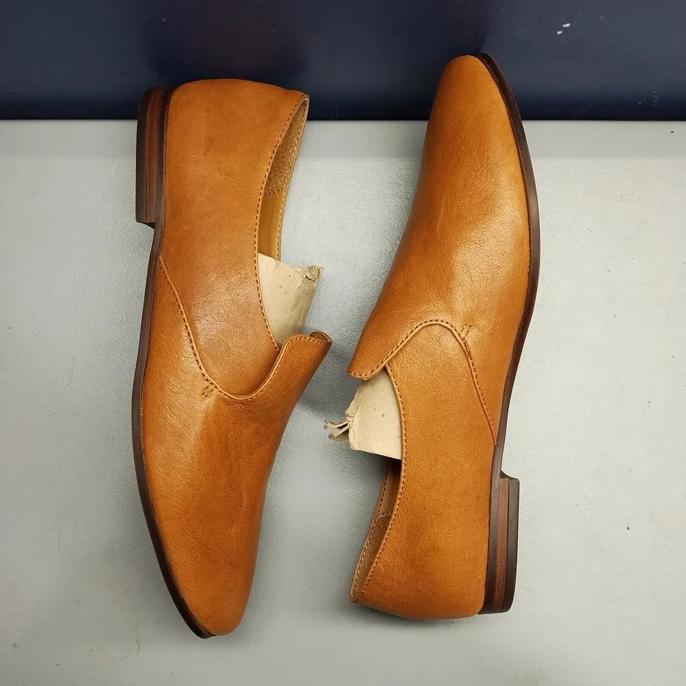 Patricia Nash Designs Loafers Mens US 9.5M Brown Cuban Heel Comfort Slip On‎ EUC
